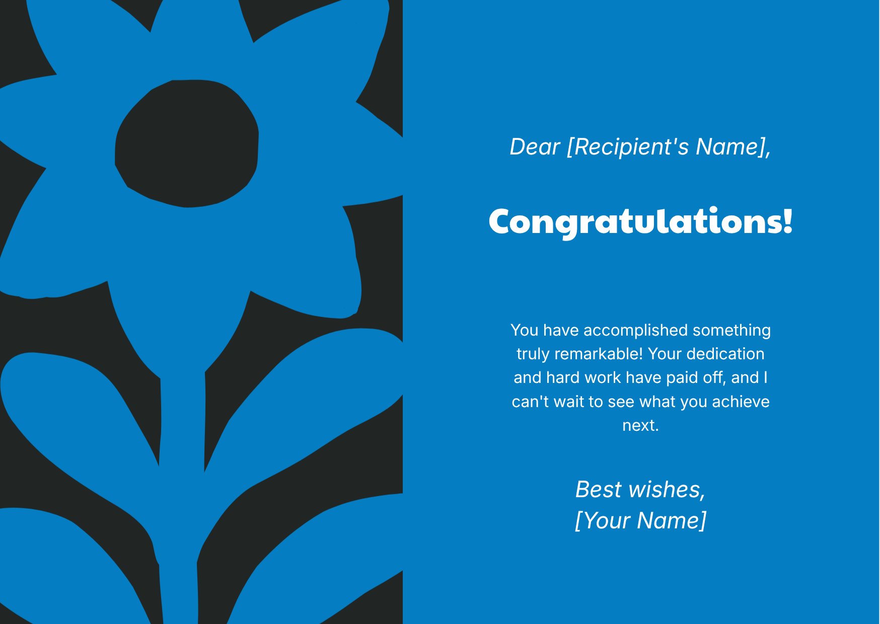 Congratulations card variant 1